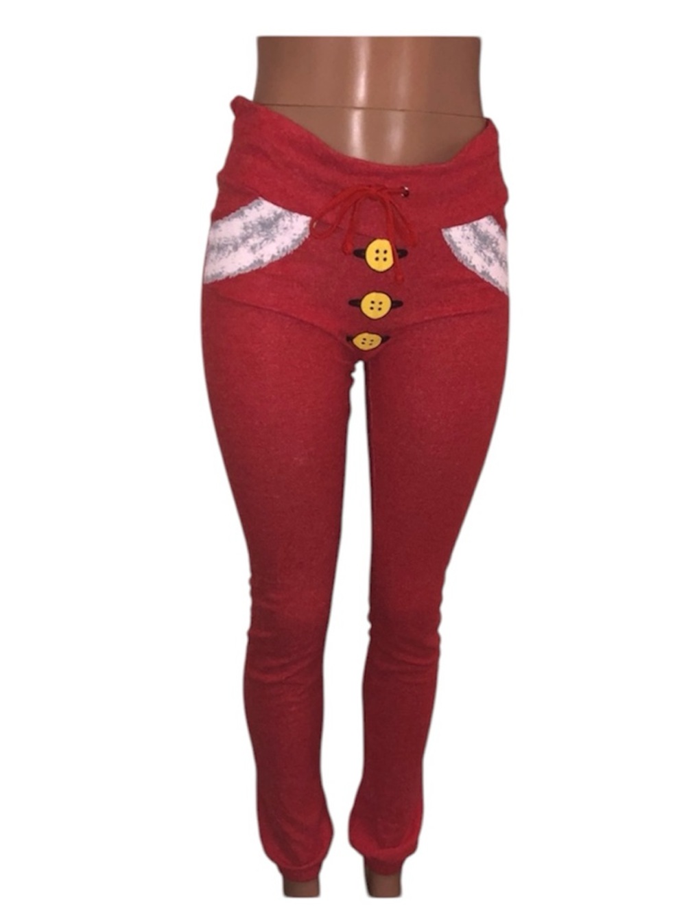 Wildfox Santa Pajama Pants Red Christmas Lounge Joggers Medium Rare NWT